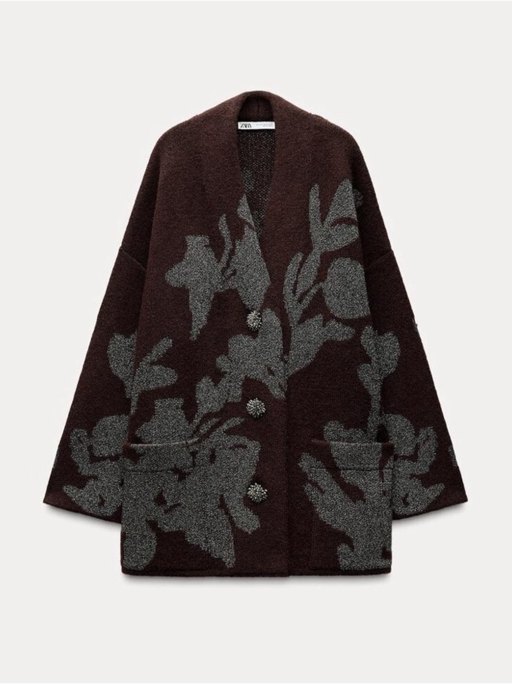 Zara Knit Metallic Cardigan